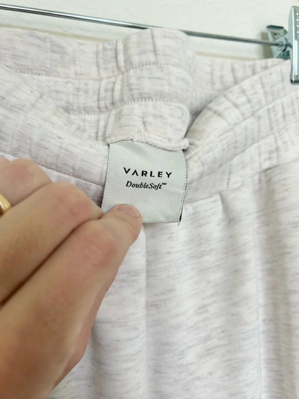 Varley Catherine Half-Zip Sweat & The Cargo Pant Set in Ivory Marl - Picture 10 of 12